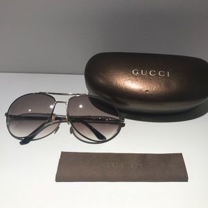 Gucci Aviators with Cloth and Case